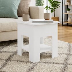 Modern High Gloss White Coffee Table with Storage