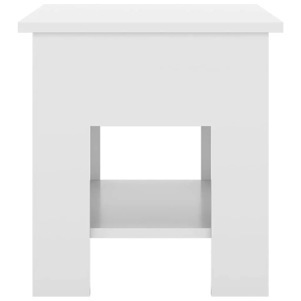 Coffee Table High Gloss White Modern Design Storage Shelf Living Room Accent