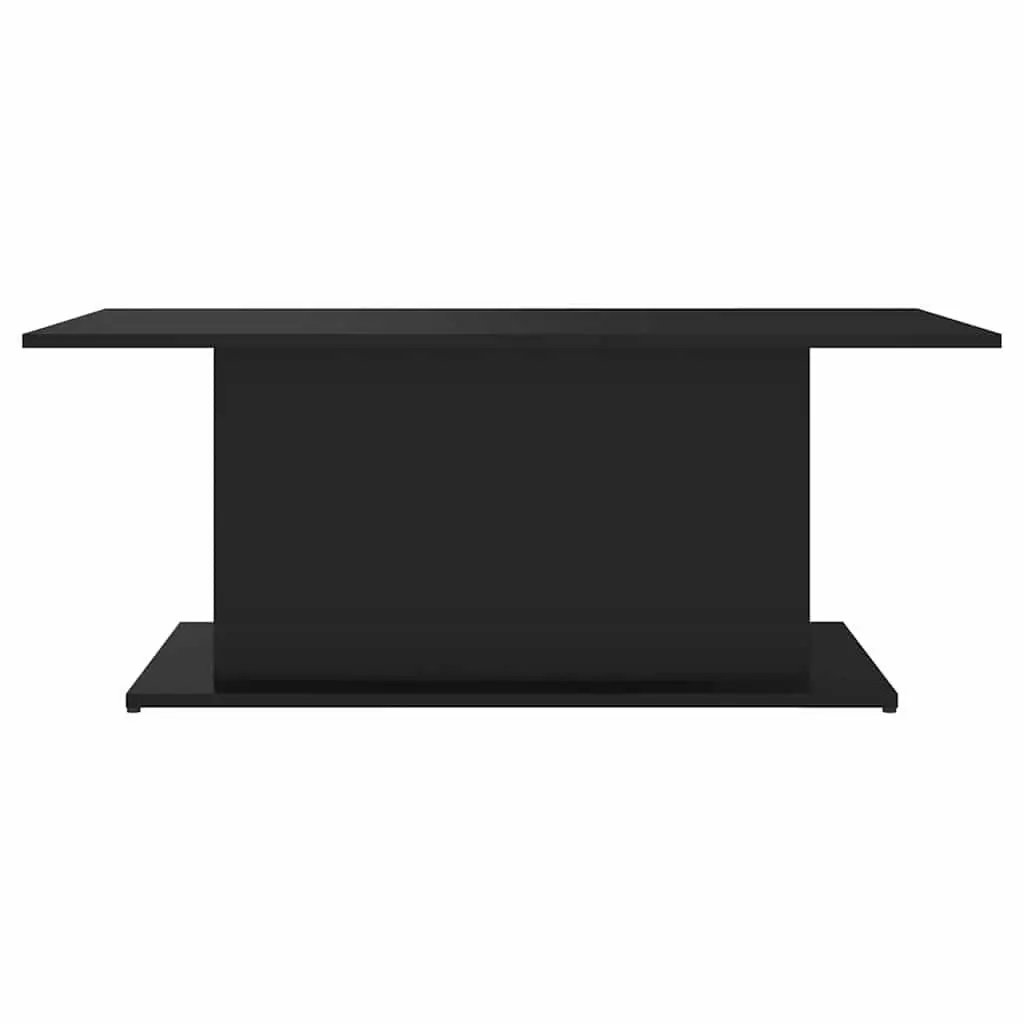 Coffee Table Black Engineered Wood Sturdy Durable 102L x 55.5W x 40H cm
