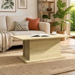Sonoma Oak Beige Coffee Table for Cozy Living Rooms