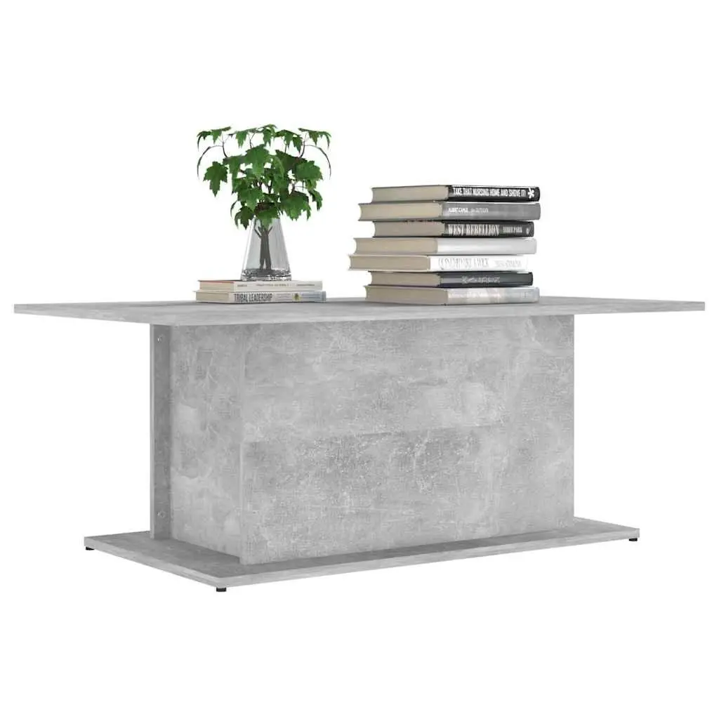 Coffee Table Grey Engineered Wood 102x55.5x40cm