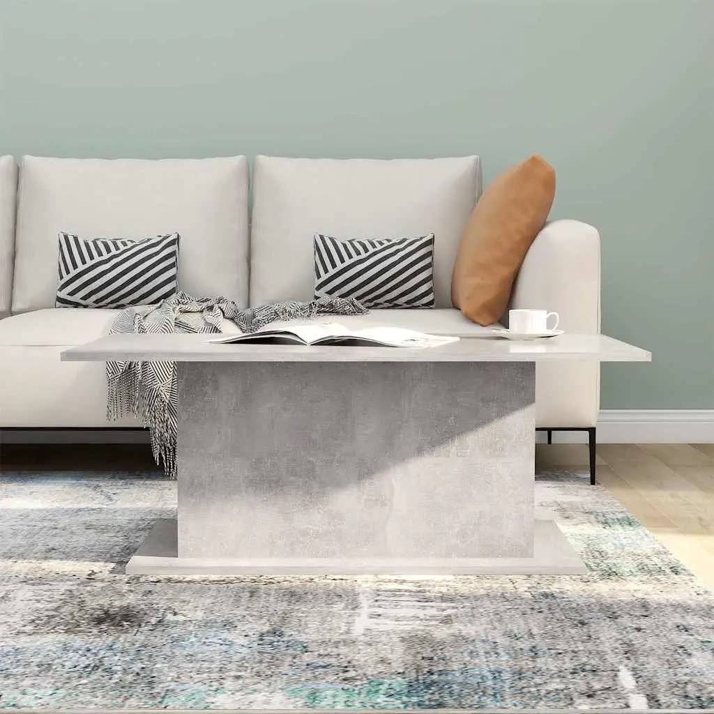 Coffee Table Grey Engineered Wood 102x55.5x40cm