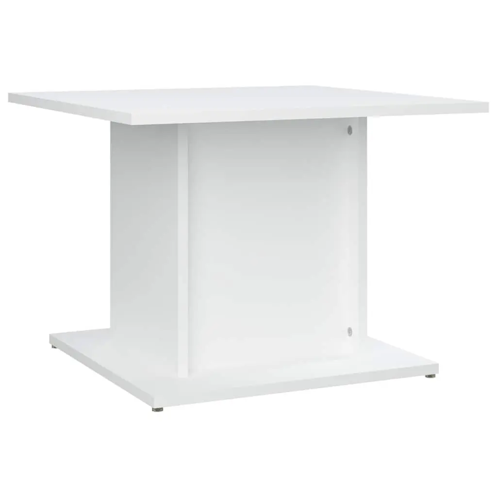 Living Room Coffee Table Modern White Engineered Wood 55.5x55.5x40cm