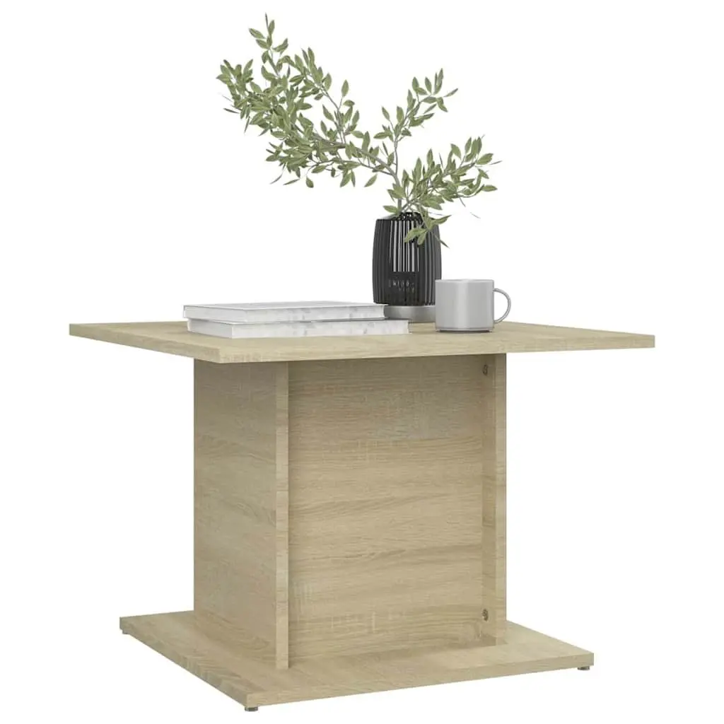 Coffee Table Beige Sonoma Oak Look 55.5x55.5x40cm Wood