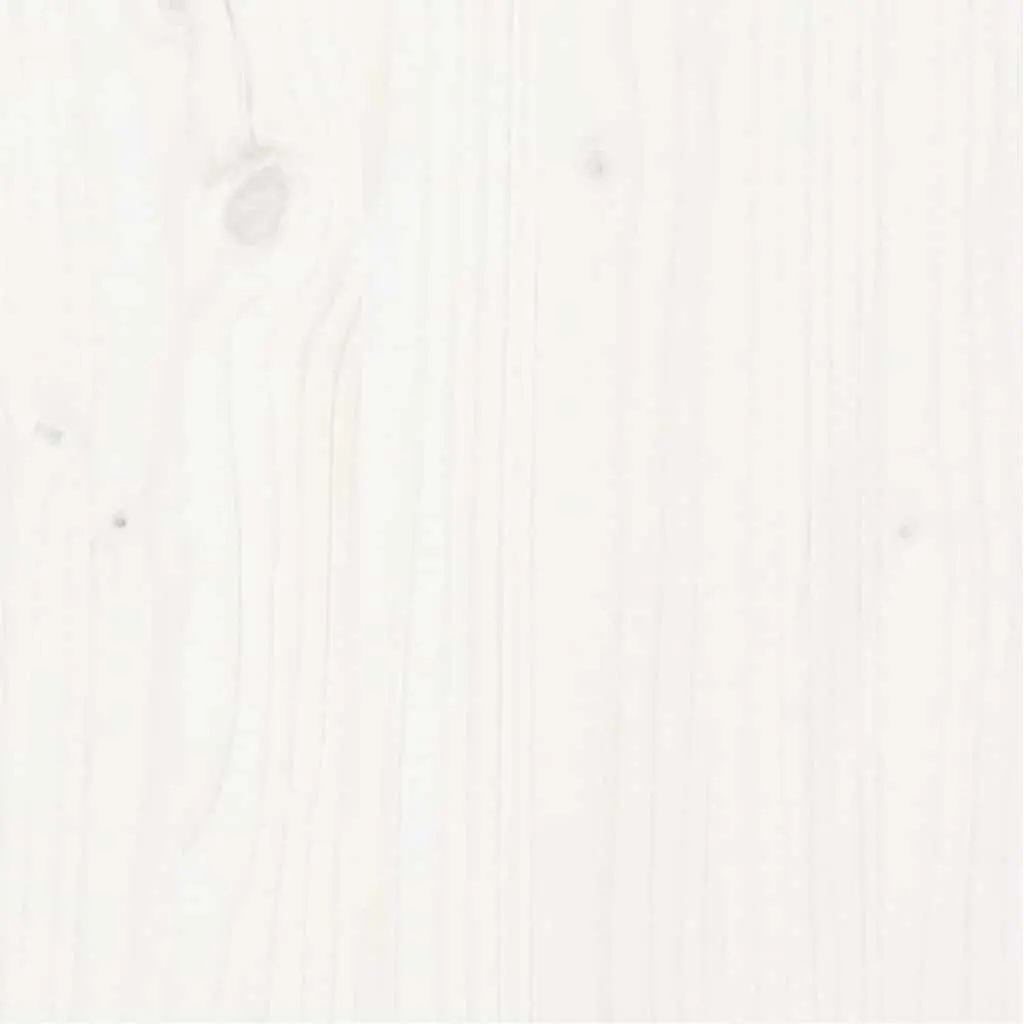 White Wooden Bed Frame 150x200cm Solid Pine Modern