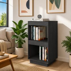 Grey Solid Pinewood Book Cabinet for Elegant Storage