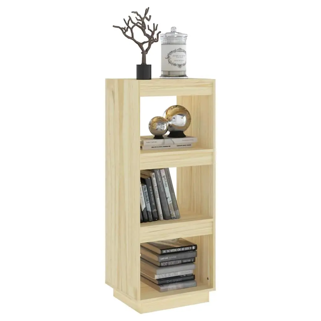 Pinewood Bookshelf Room Divider Storage Organiser 40cm x 35cm x 103cm Brown Finish