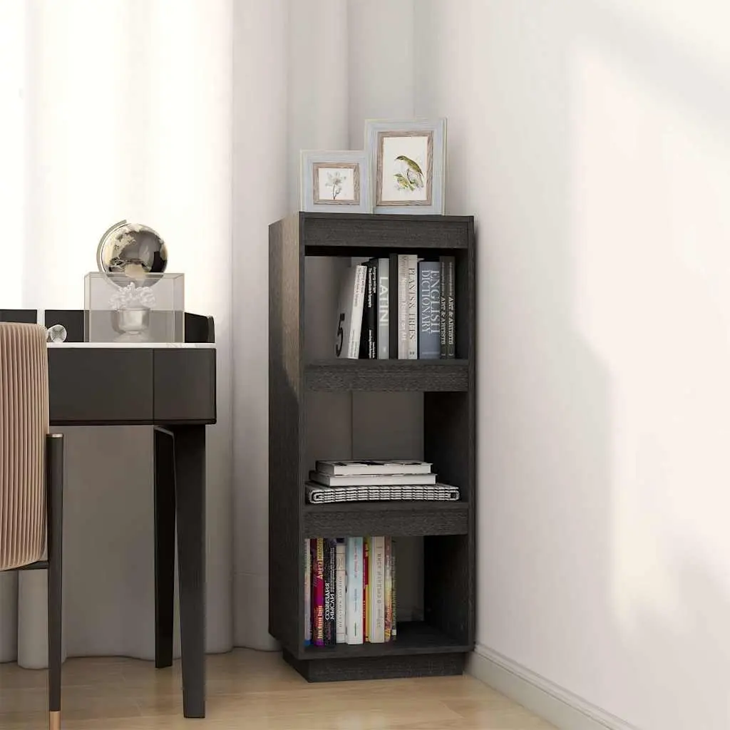 Pinewood Book Shelf Grey Room Divider Storage 40cm x 35cm x 103cm
