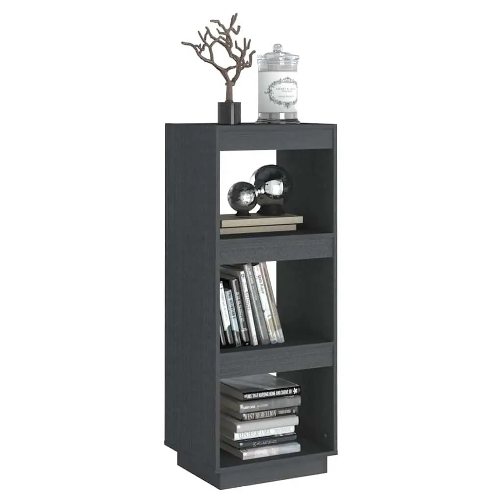 Pinewood Book Shelf Grey Room Divider Storage 40cm x 35cm x 103cm