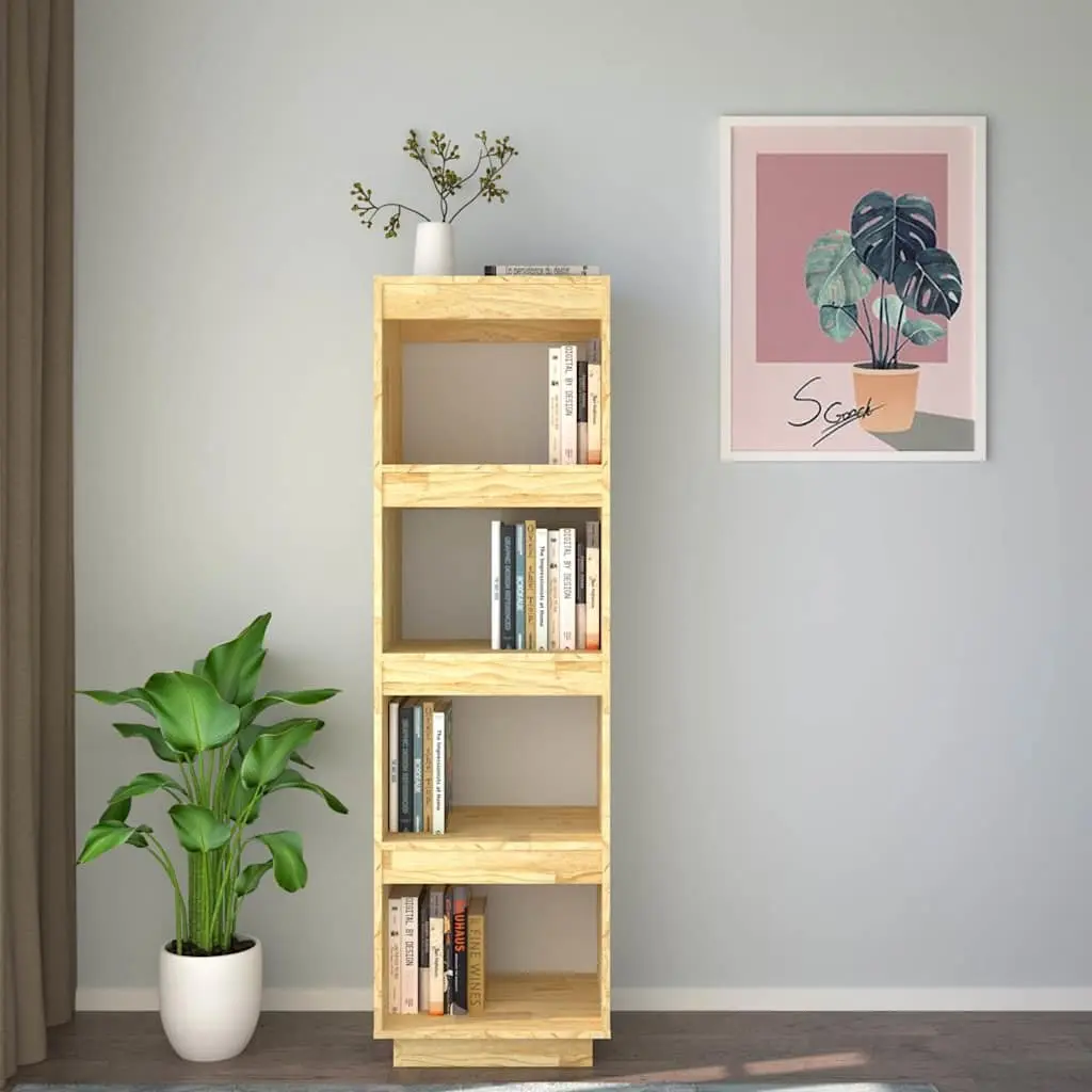 Pinewood Room Divider Bookshelf Brown 135cm Height 40cm Width 35cm Depth