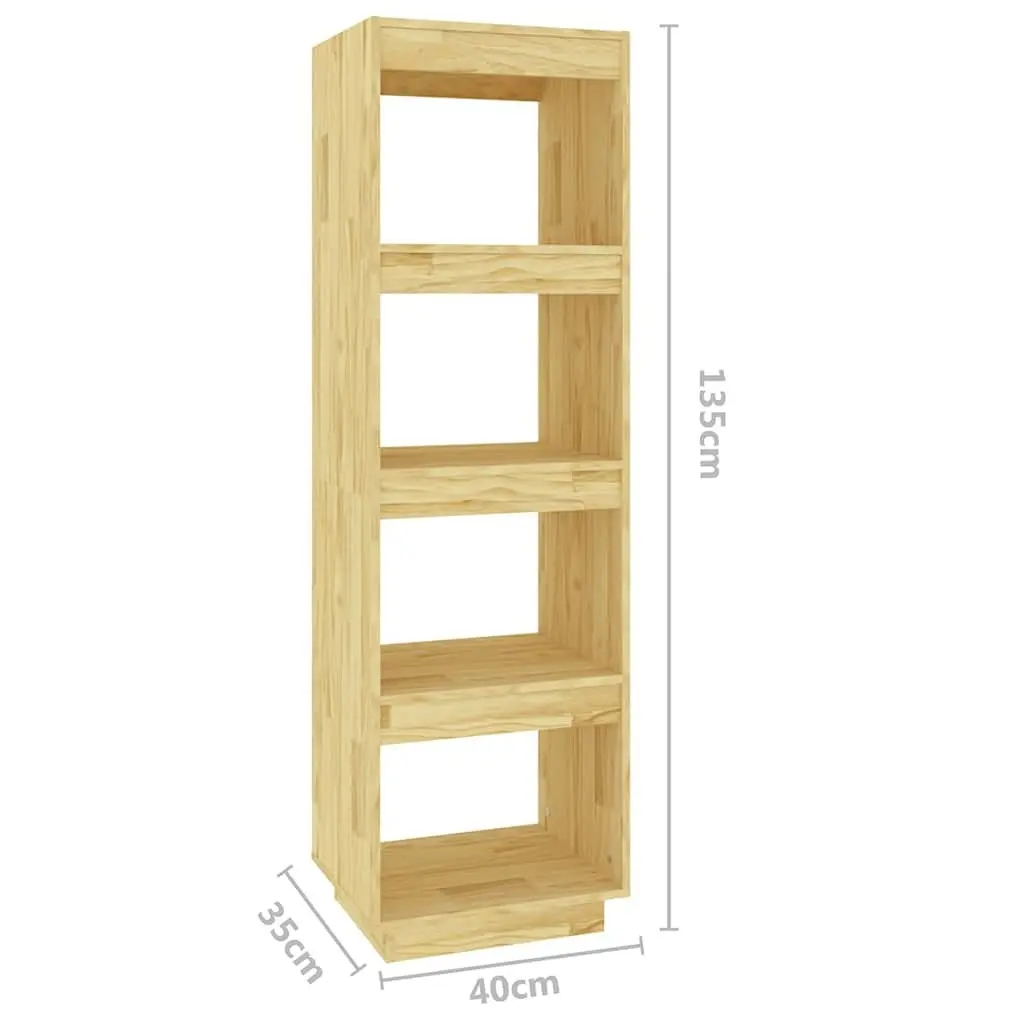 Pinewood Room Divider Bookshelf Brown 135cm Height 40cm Width 35cm Depth