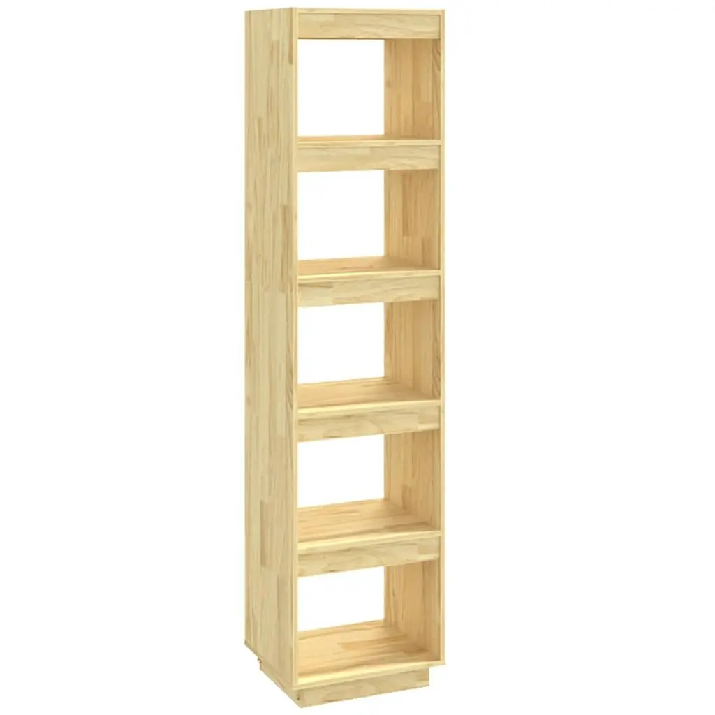 Book Cabinet Room Divider 40x35x167cm Solid Pinewood Bookshelf Storage Shelving