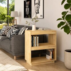 Wooden Book Cabinet - Solid Pinewood Storage Shelf