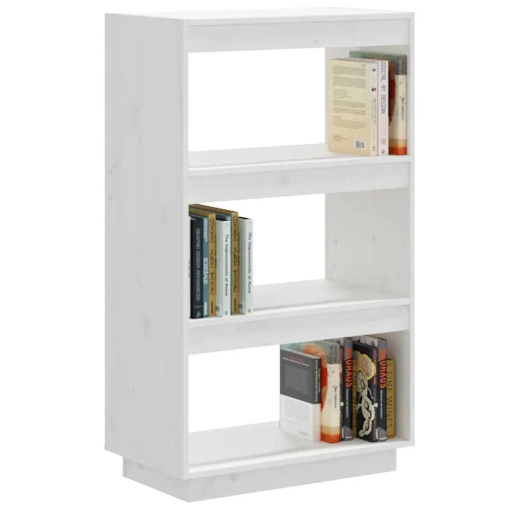 Wooden Bookcase Room Divider White Shelving Unit Storage Display 60x35x103cm