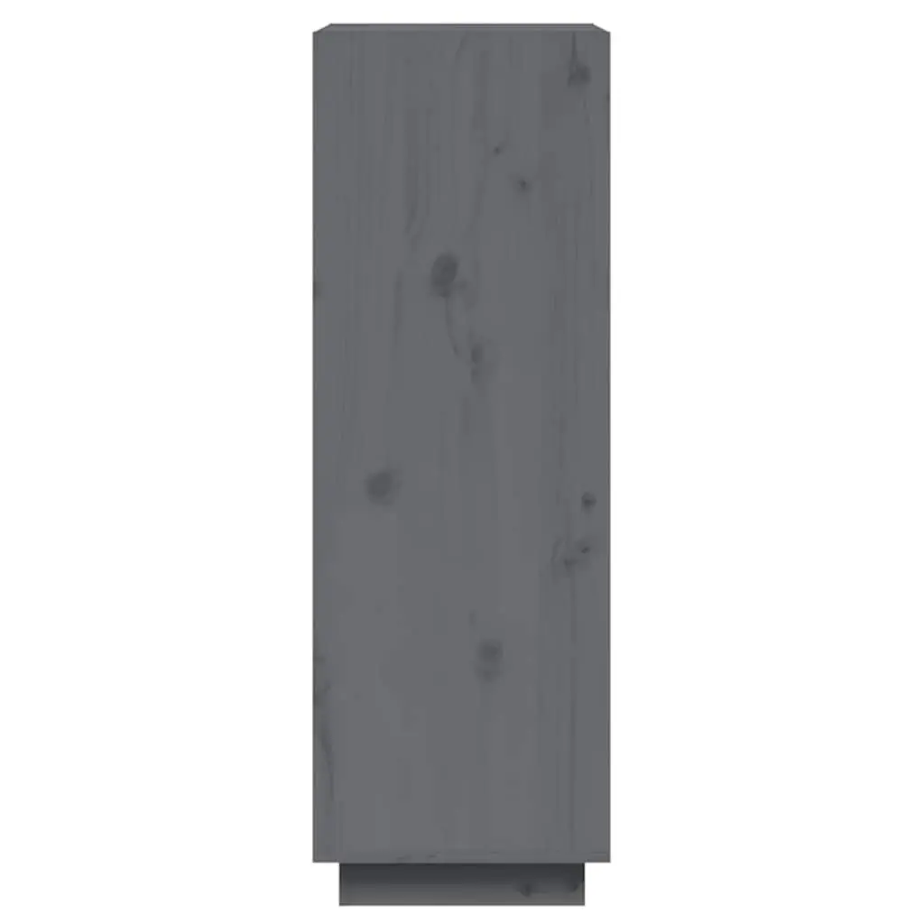 Grey Solid Wood Pine Book Cabinet Room Divider 60x35x103 cm