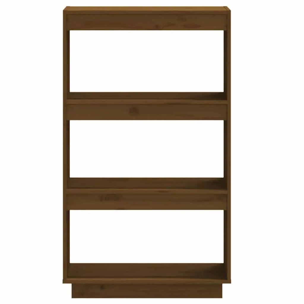 Honey Brown Wooden Book Cabinet Room Divider