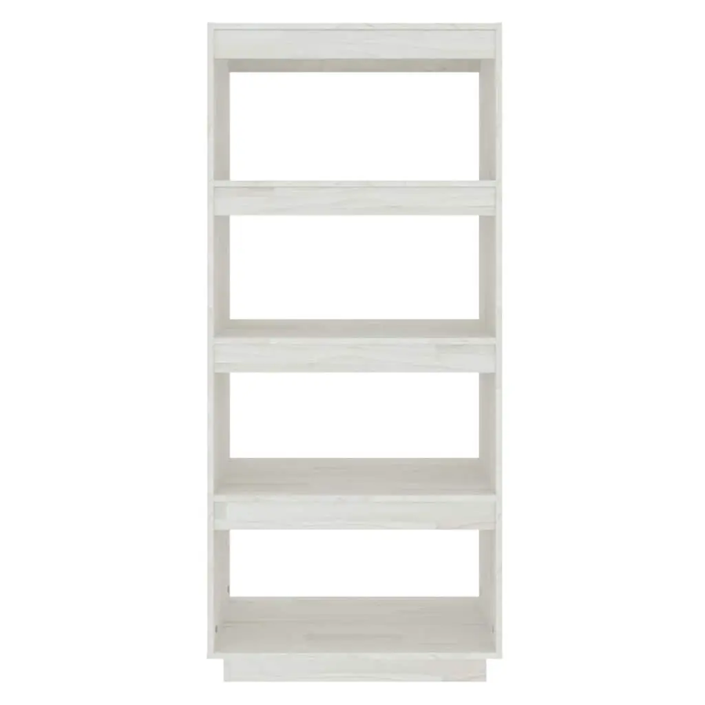 Book Cabinet Room Divider White 60x35x135 cm Solid Pinewood