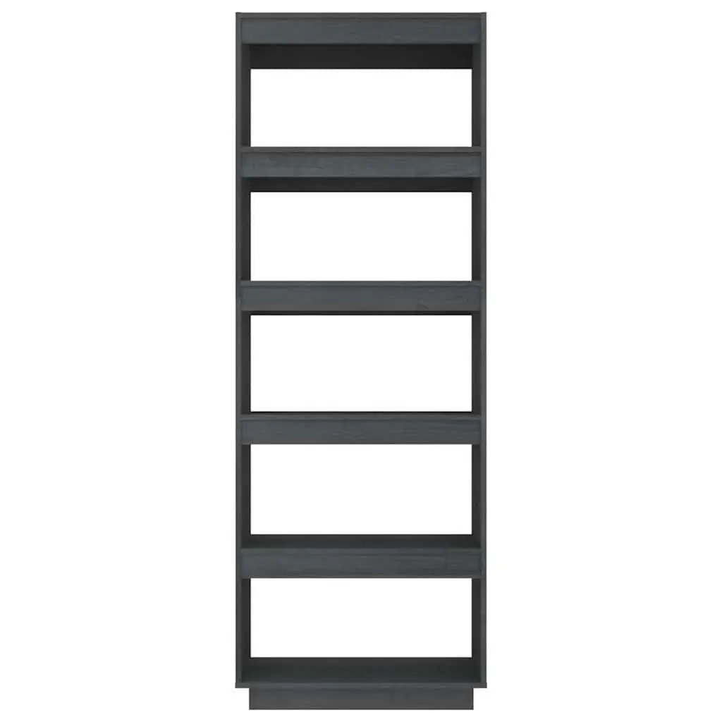 Grey Solid Pinewood Book Cabinet Room Divider