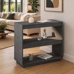 Grey Wooden Book Cabinet for Organised Living Spaces