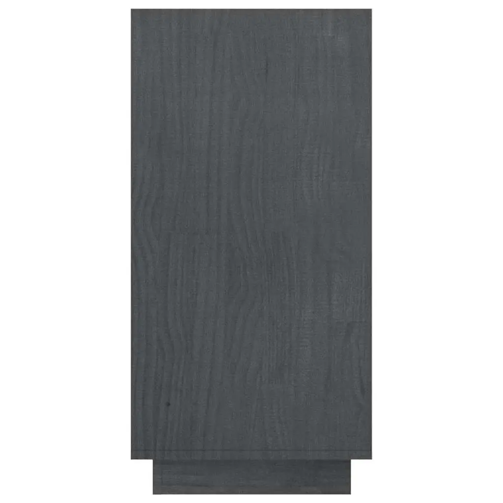 Book Cabinet Grey Solid Pinewood Bookshelf Storage Shelves Organiser