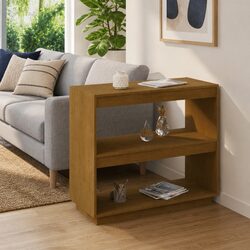 Honey Brown Wooden Book Cabinet for Living Room or Bedroom