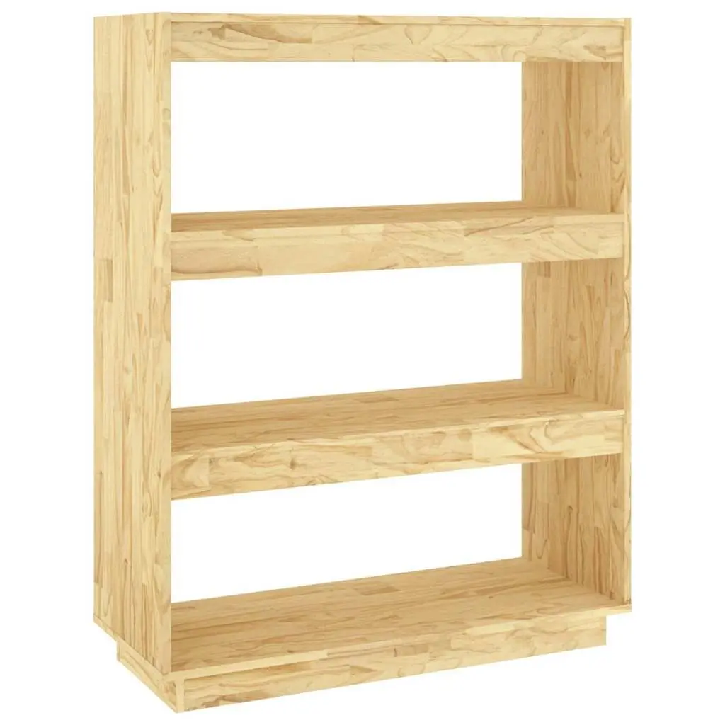 Solid Pinewood Book Cabinet Room Divider Standing Shelves Storage Bookcase