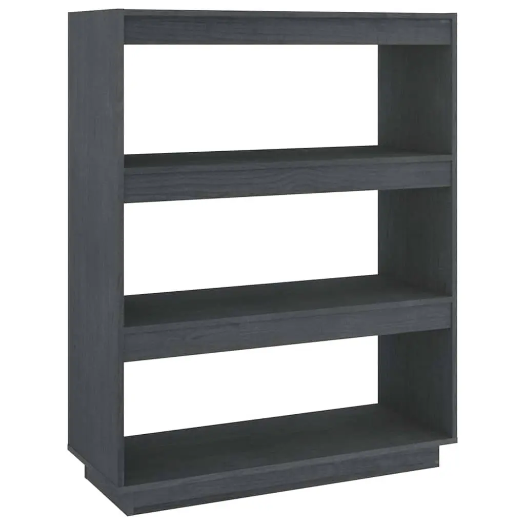 Grey Wooden Book Cabinet Room Divider Storage Unit