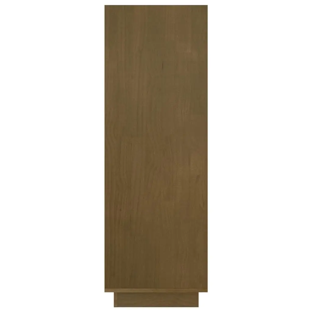 Room Divider Book Cabinet Solid Pinewood Honey Brown 80x35x103cm