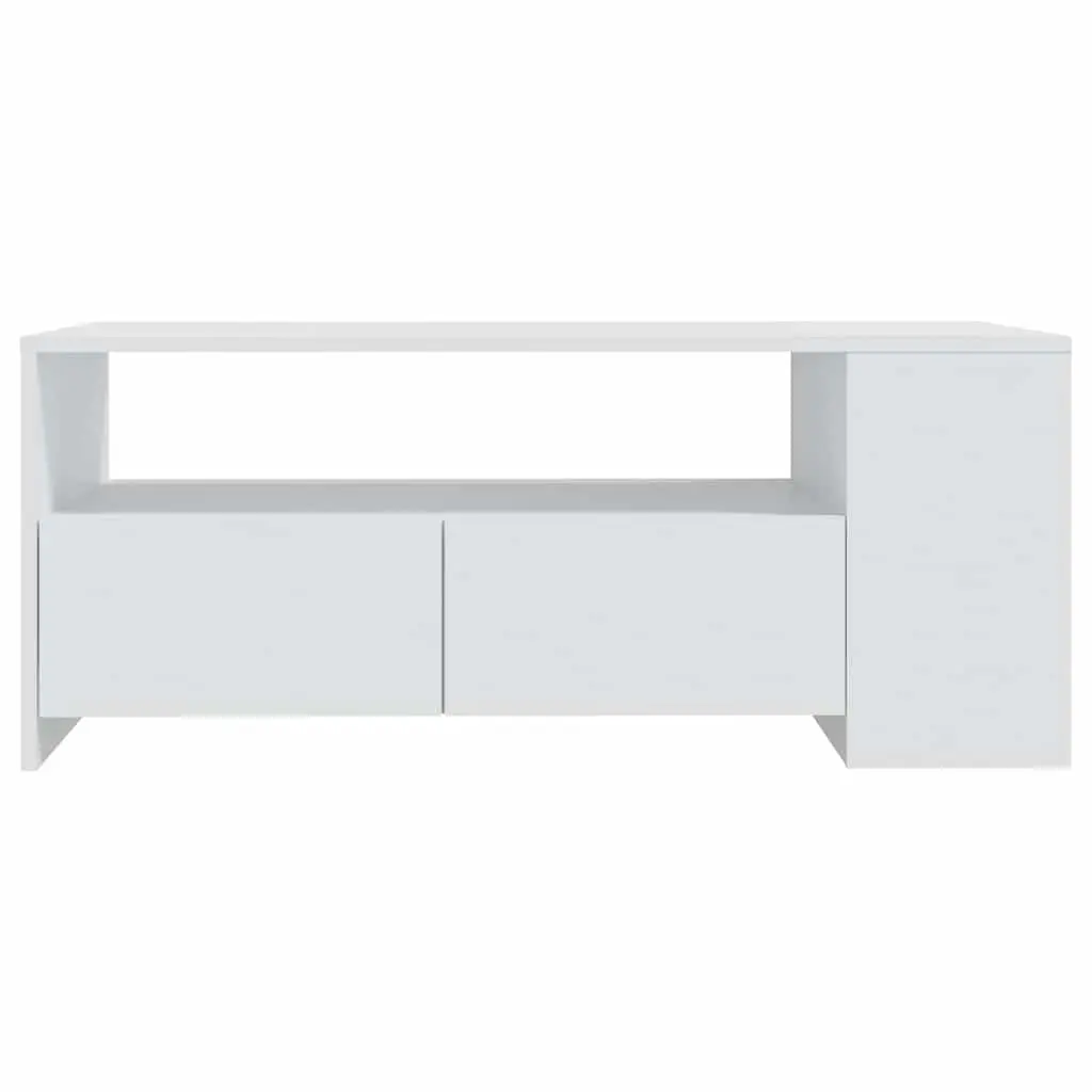 White Coffee Table with Storage for Living Room