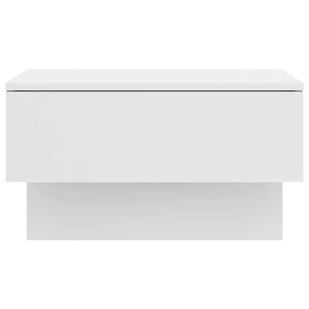 Wall-mounted Bedside Cabinets White Floating Storage Units 2 Piece Engineered Wood
