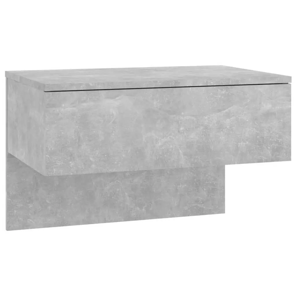 Wall-mounted Bedside Cabinets 2 pcs Floating Storage Grey Engineered Wood