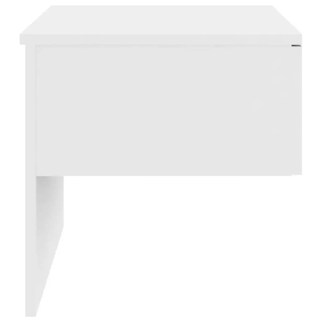 Wall-Mounted Bedside Cabinets 2 pcs High Gloss White Floating Storage Units