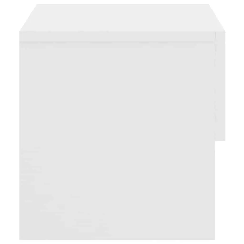Wall-mounted Bedside Cabinet White Floating Storage Unit Engineered Wood