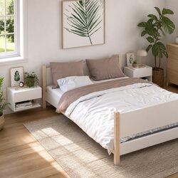 Floating White Bedside Cabinets for Elegant Storage