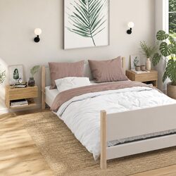 Floating Storage Bedroom Shelves 2 pcs Brown Wall-mounted Cabinets