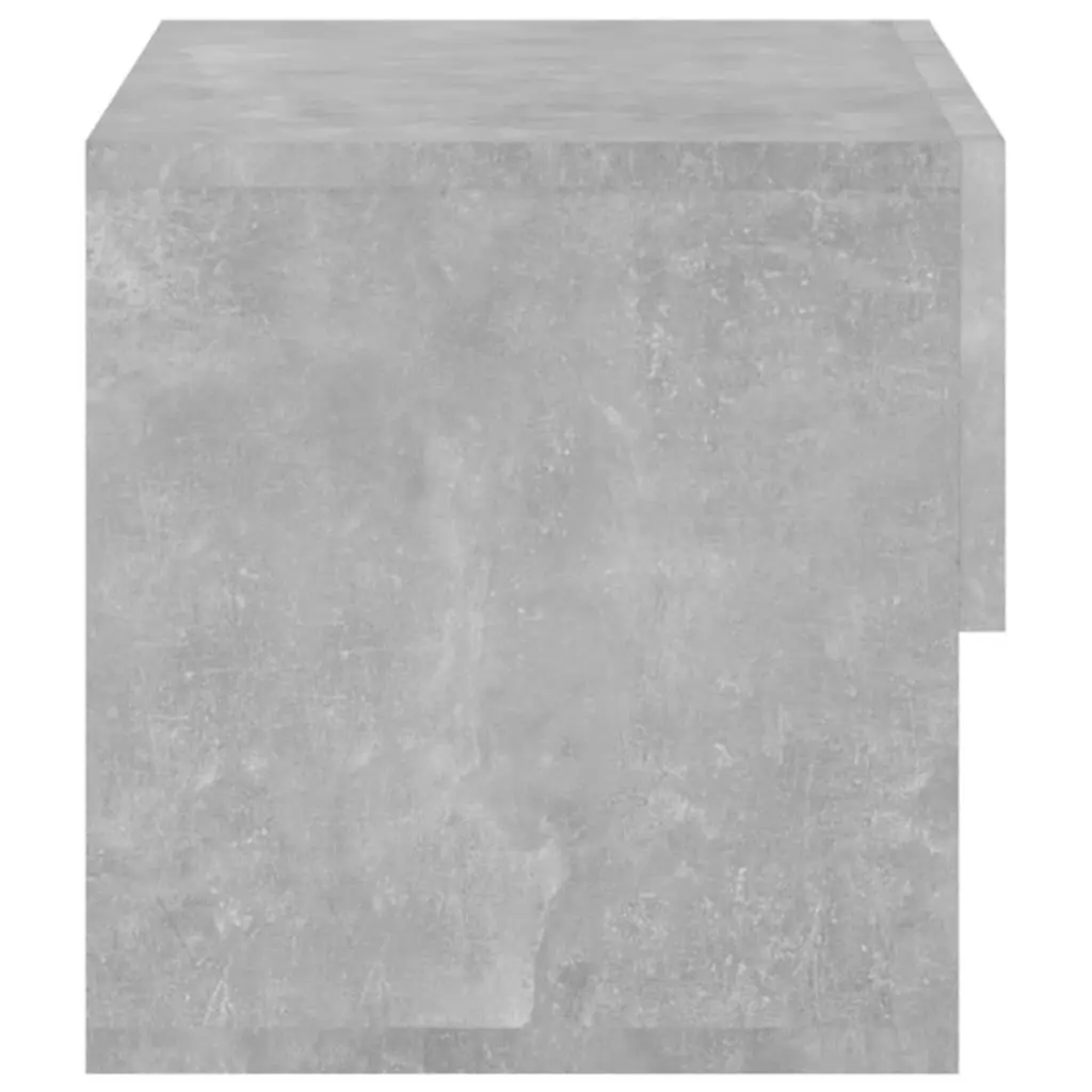 Wall-mounted Bedside Cabinet Grey Engineered Wood Floating Storage Unit