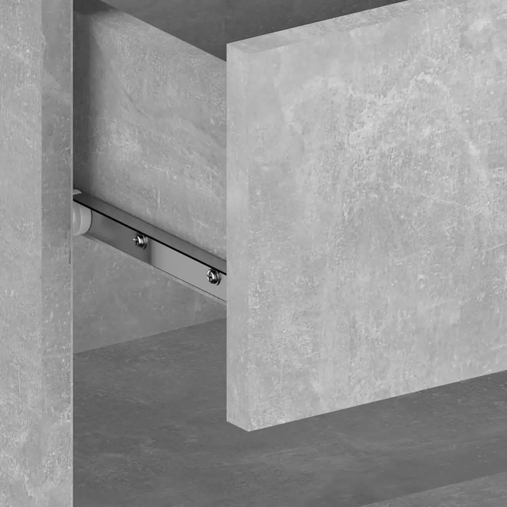 Wall-mounted Bedside Cabinets 2 pcs Grey Floating Storage Shelves Unit