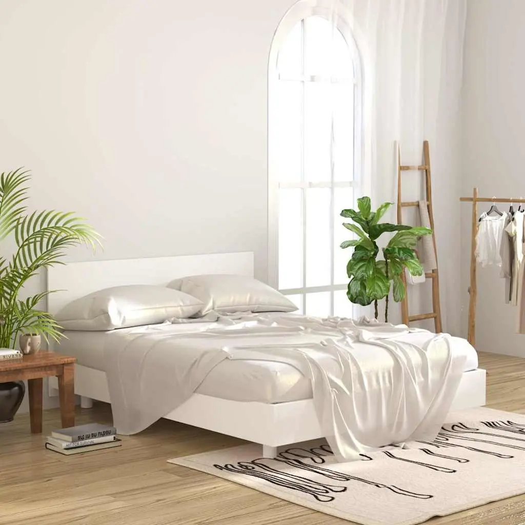 Headboard Engineered Wood White Classic Style 160cm Bedroom Furniture