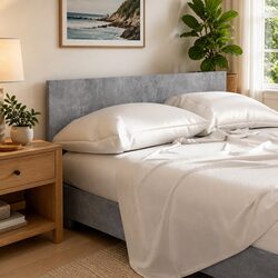 Grey Engineered Wood Bed Headboard 160cm