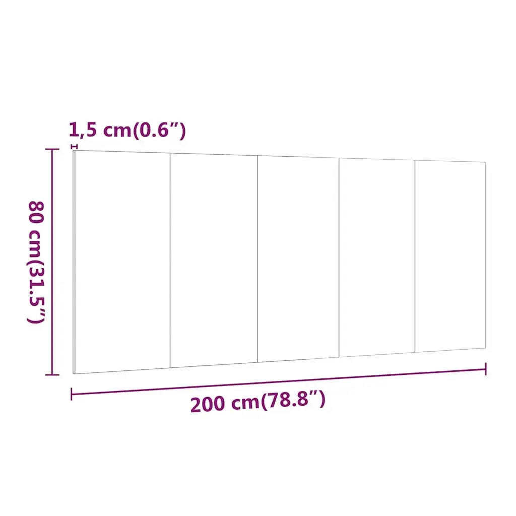 Wall-Mounted Headboard 200 cm Engineered Wood White Bedroom Furniture