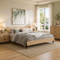 Brown Engineered Wood Wall Headboard for Bedrooms 240x80cm