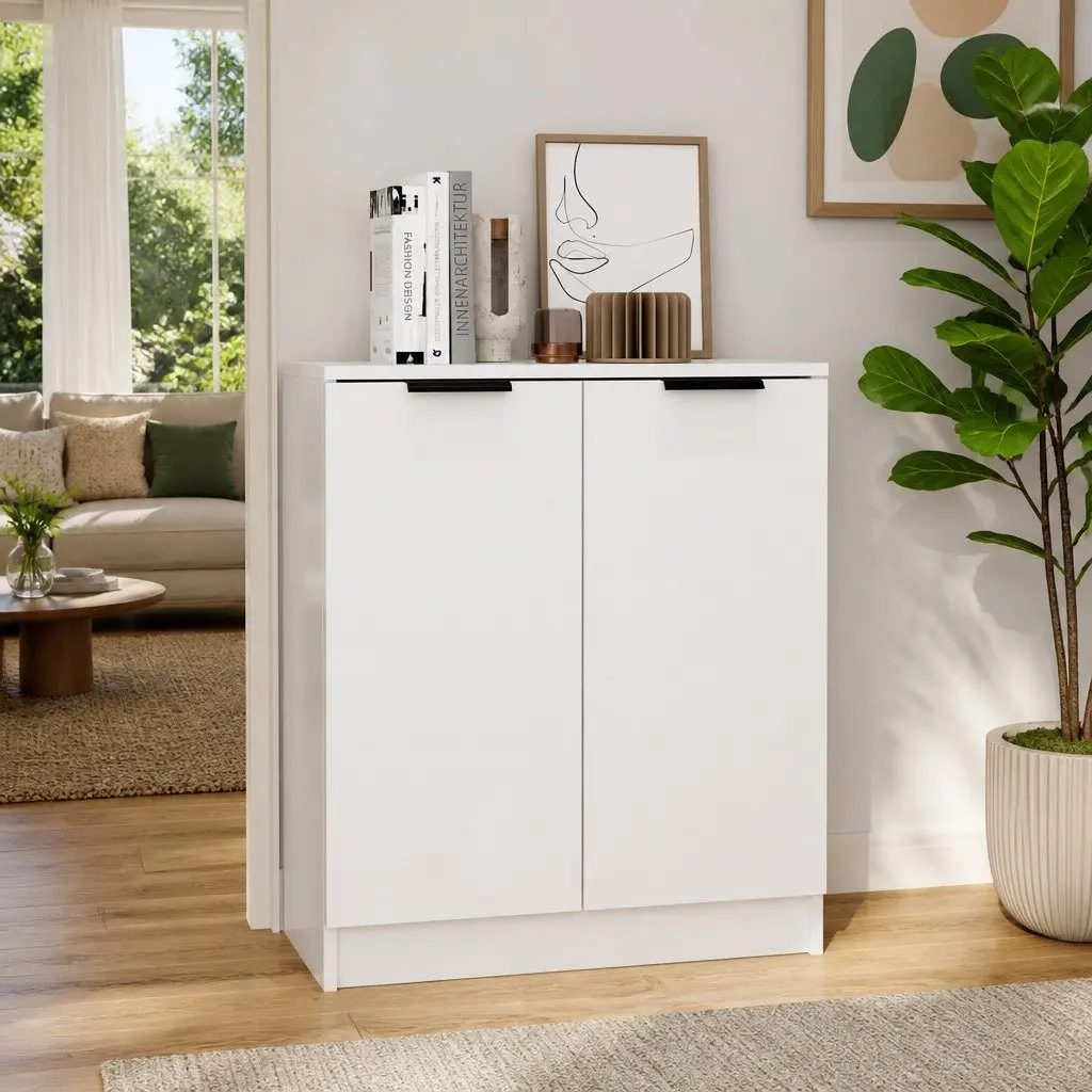 White Sideboard 60x30x70 cm Storage Cabinet