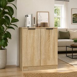Brown Engineered Wood Sideboard for Living Spaces