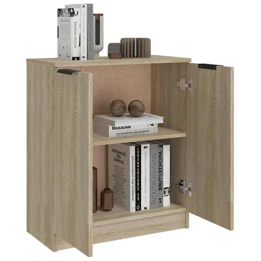 Sideboard Brown Engineered Wood 60x30x70cm Storage Cabinet Living Room Furniture