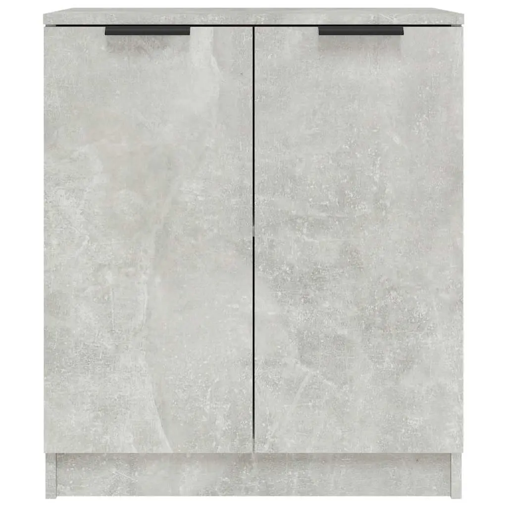 Grey Sideboard Storage Cabinet Engineered Wood Living Room Buffet Display Unit