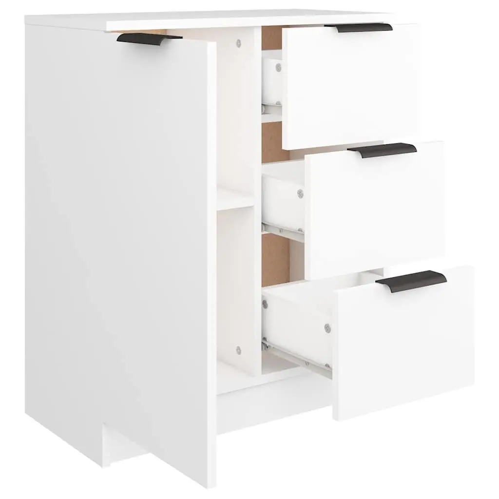 White Engineered Wood Sideboard Cabinet 60x30x70 cm