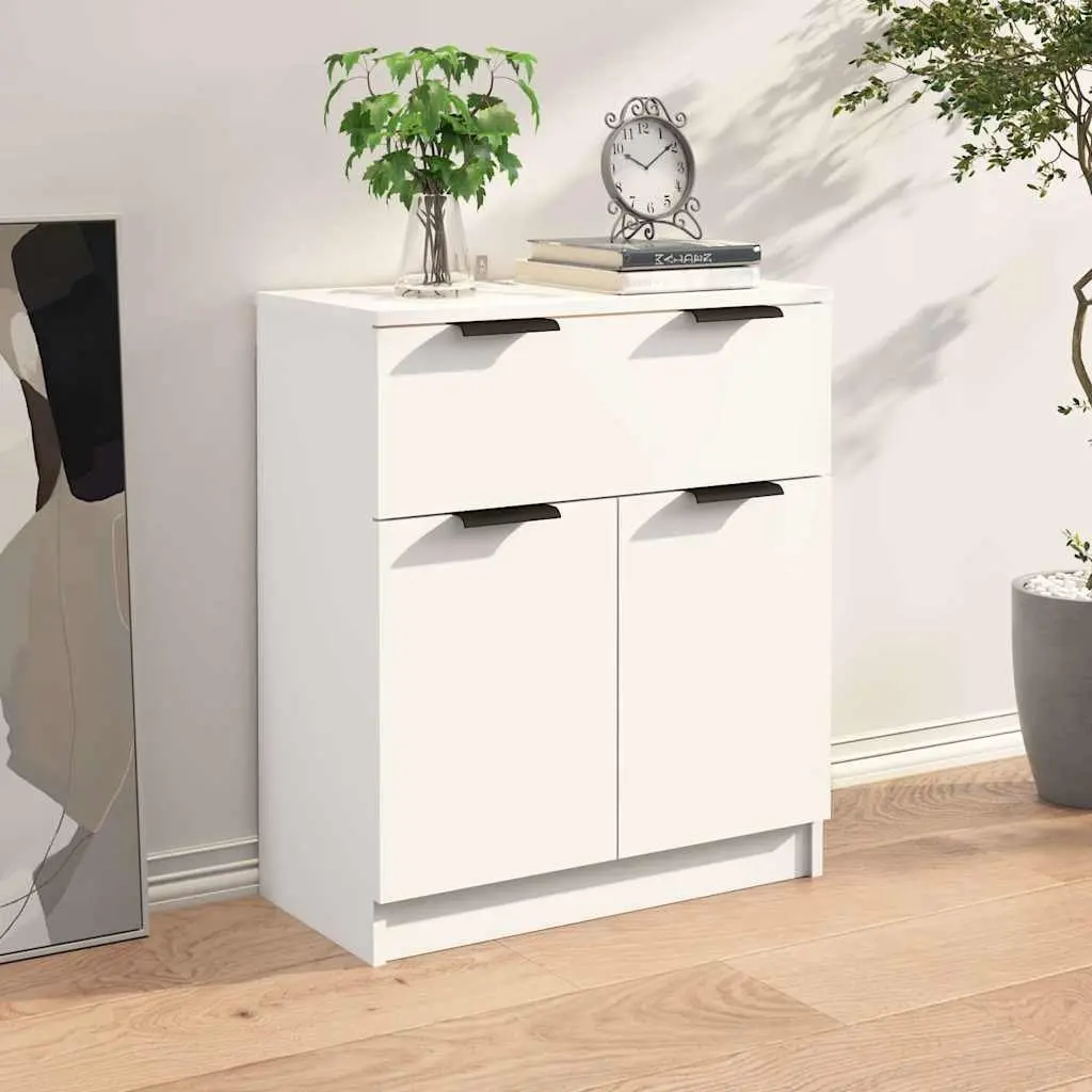 White Sideboard 60x30x70 cm Storage Cabinet