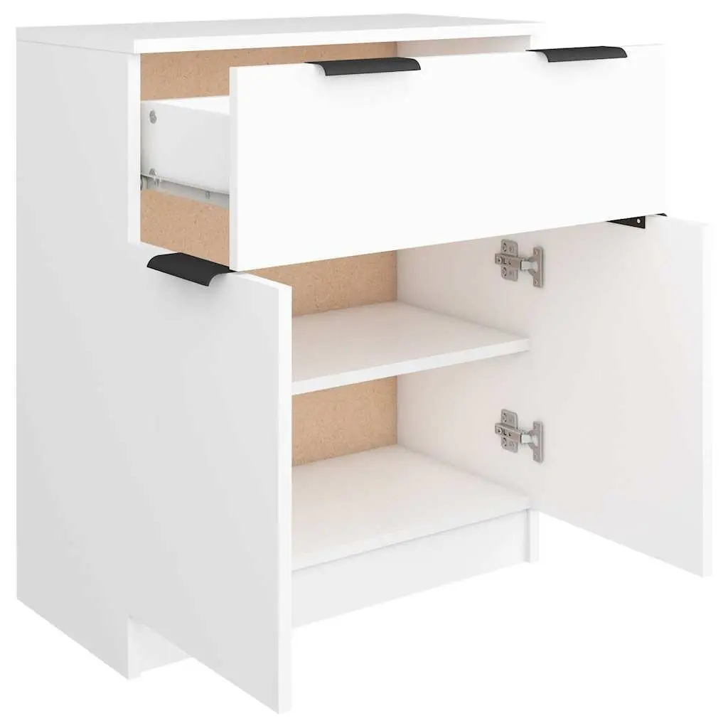 White Sideboard 60x30x70 cm Storage Cabinet