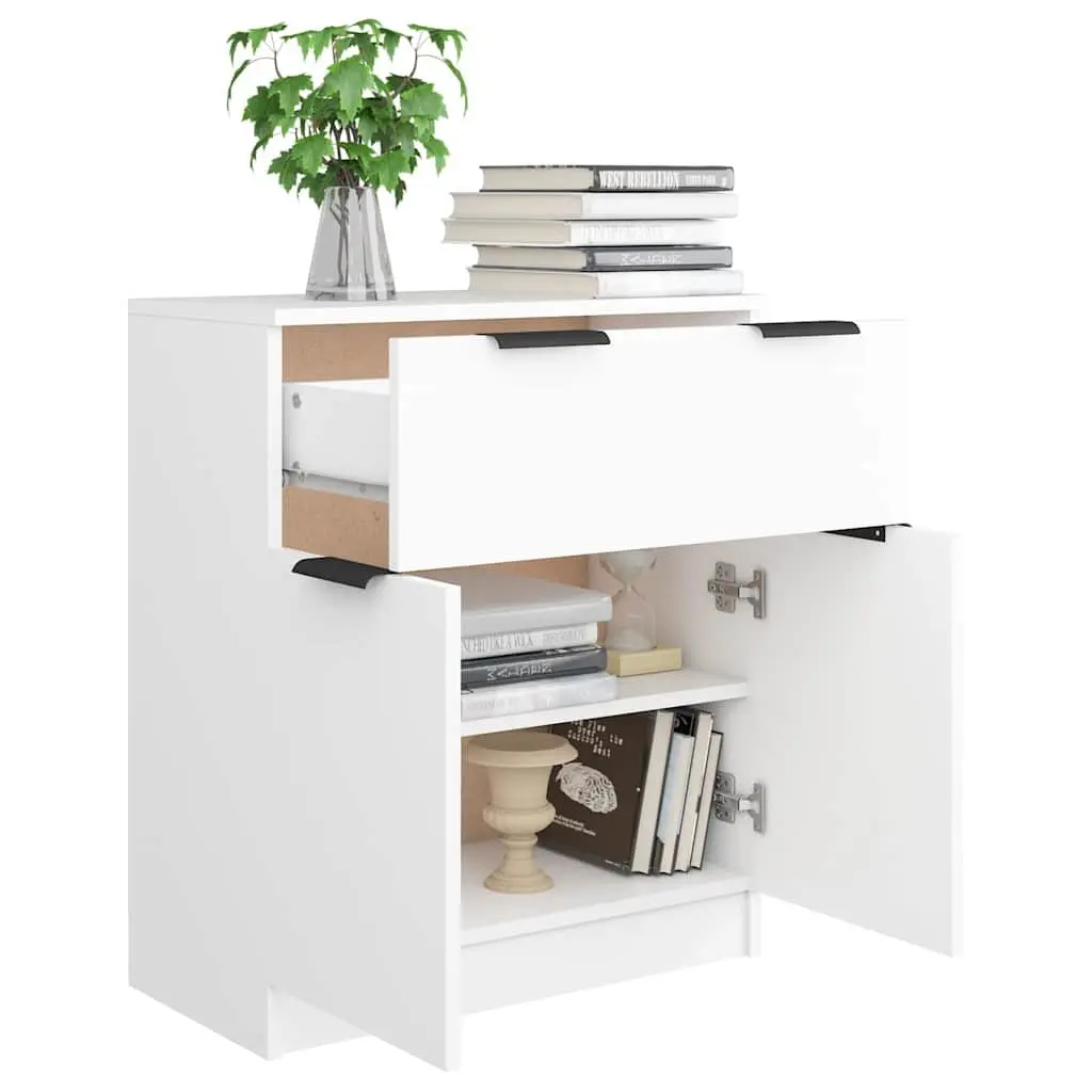 White Sideboard 60x30x70 cm Storage Cabinet