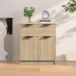 Sideboard Cabinet Brown Engineered Wood Storage Buffet 60x30x70cm Furniture